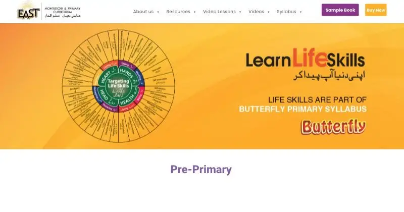 EAST Education homepage