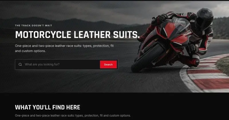 Motorcycle Leather Suit homepage