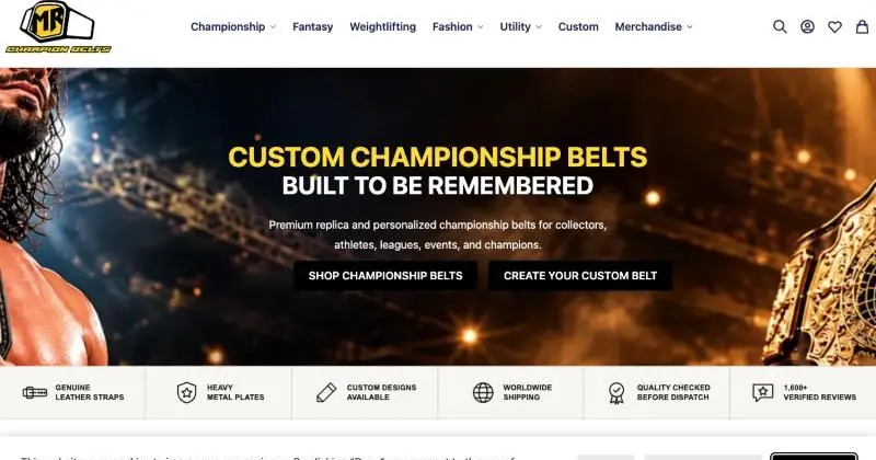 Mr Champion Belts homepage