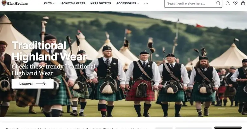 Clan Couture homepage